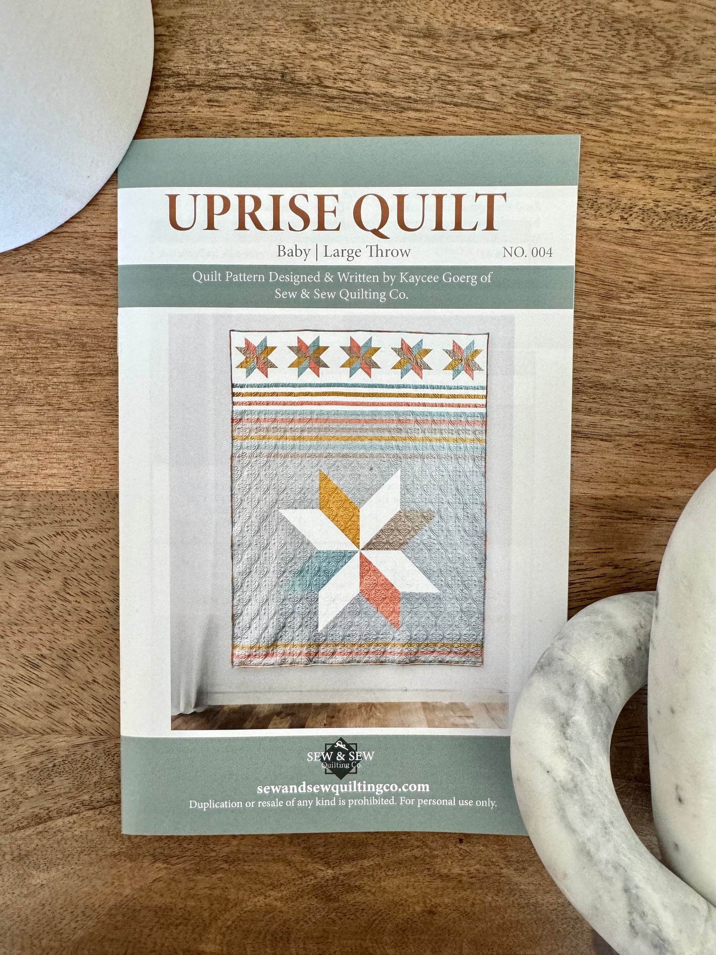 Uprise Quilt Pattern-Paper Pattern