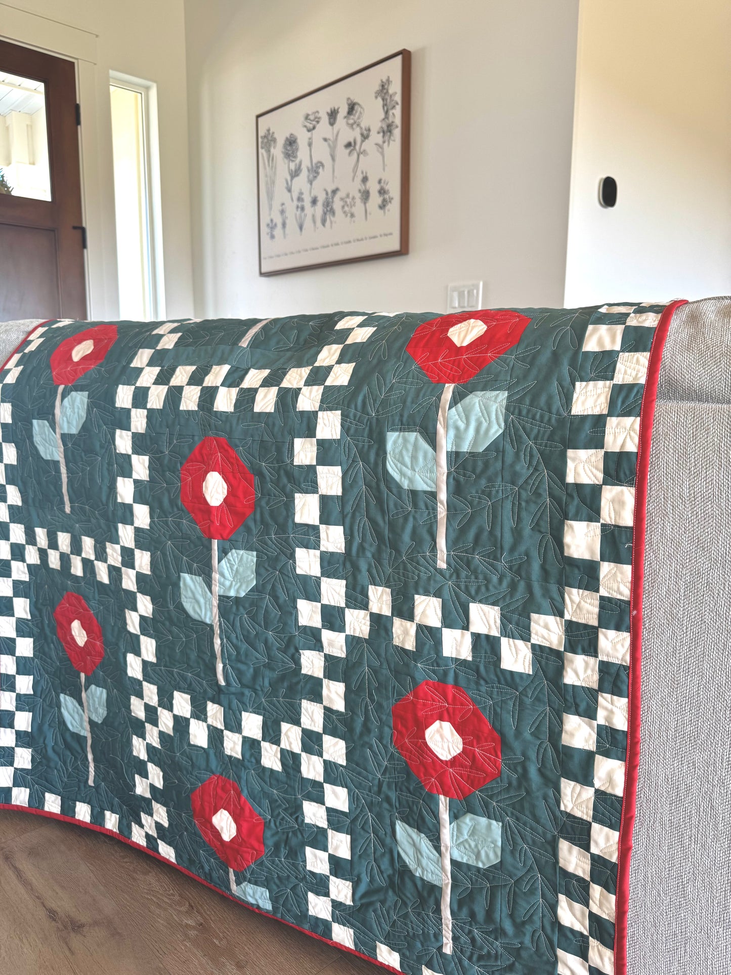 Floral Lane Quilt Pattern-Printed Booklet | Modern Floral Quilt Pattern | Fat Eighth Friendly