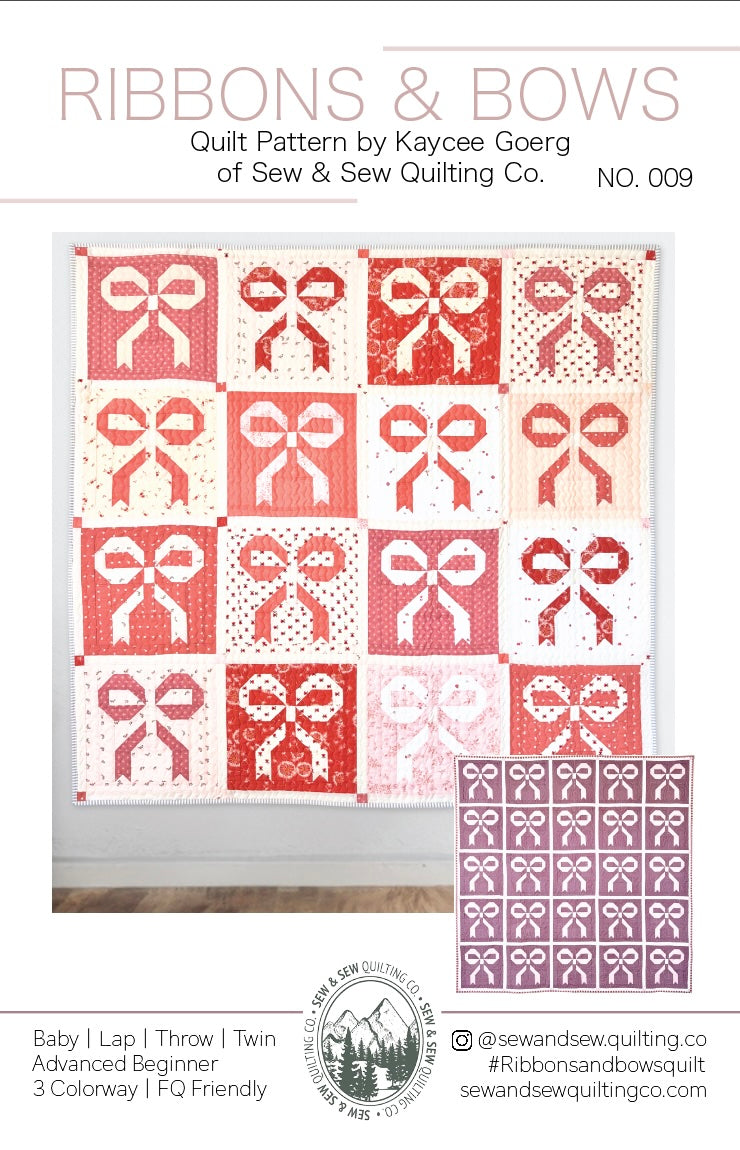 Ribbons & Bows Quilt-Paper Pattern