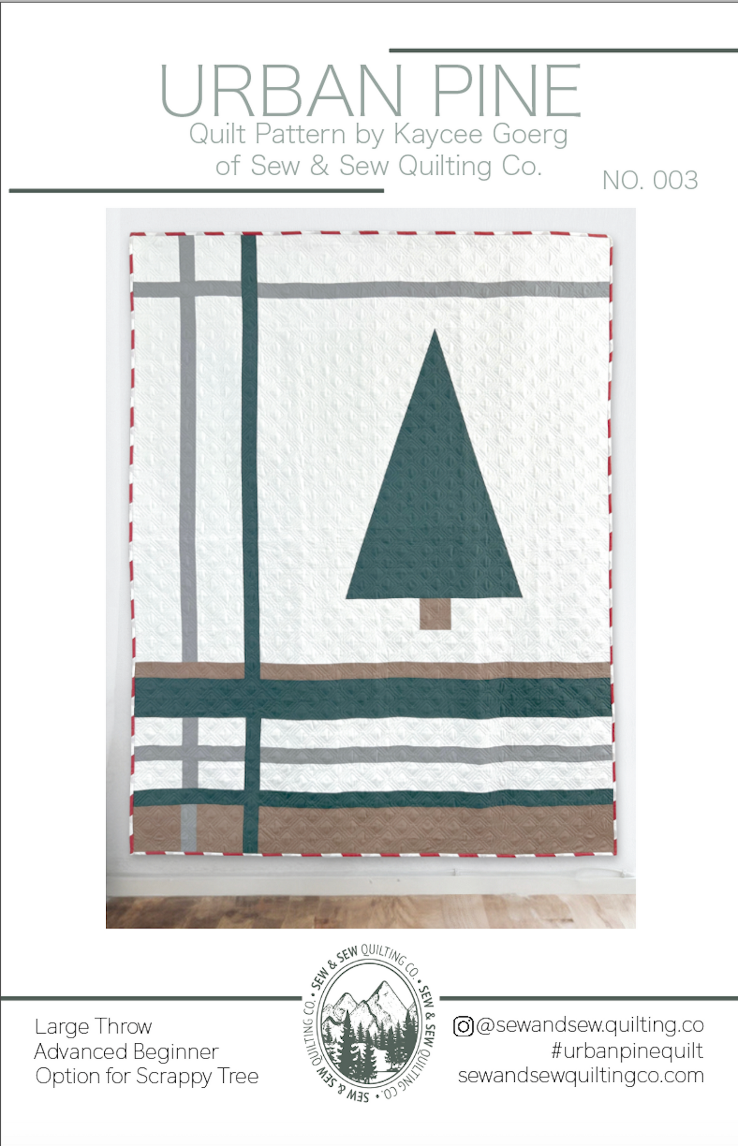Urban Pine Quilt-Paper Pattern